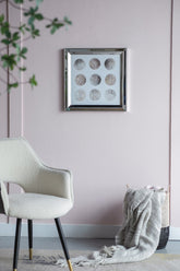 19.7x19.7" Ares Crystal Mirror Framed Wall Art on Mellow Golden Tint Background