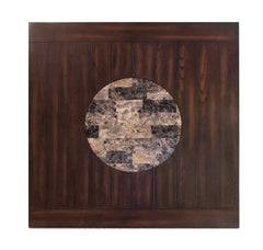 1pc Contemporary Transitional Counter Height Dining Table with 20-Inch Lazy Susan Rich Dark Brown Finish Wooden Wood Veneers Solid Wood Dining Room Furniture