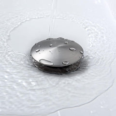 Waterfall Spout Bathroom Sink Single Handle Faucet with Pop-Up Drain (No Overflow)