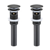 2 Pcs Bathroom Sink Drain with Overflow, Vessel Sink Lavatory Vanity Pop Up Drain Stopper, 304 Stainless Steel