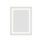24 x 28 Inch LED Bathroom Mirror with Front and Backlight, Wall Mounted Vanity Mirror with Aluminum Frame, Anti-Fog, Memory, 3 Colors, Stepless Dimmable