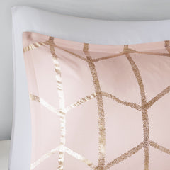 4-Piece Twin/Twin XL 100% Polyester Brushed Microfiber Printed Comforter Set