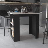 Kitchen Island with Storage Base in Wenge and Ibiza Marble