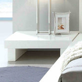 Contemporary Style 1pc Nightstand High Gloss Lacquer Coating White Finish Bedroom Furniture