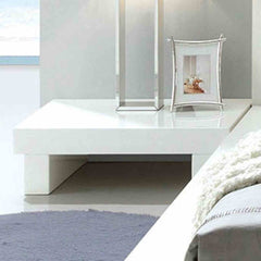 Contemporary Style 1pc Nightstand High Gloss Lacquer Coating White Finish Bedroom Furniture