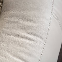 1pc Recliner Chair Pillow Top Arms Off White Finish Transitional Style Welt Trim Primary Living Room