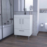 Othello Single Bathroom Vanity, Double Door Cabinet,One Drawer