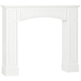 HOMCOM Modern Fireplace Mantel, Surround Mantels for Fireplace with Decorative Pattern Interior Width 29" White