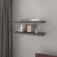 Floating Shelf Dallas, Living Room, Matt Gray