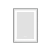20 x 28 Inch LED Bathroom Mirror with Front and Backlight, Wall Mounted Vanity Mirror with Aluminum Frame, Anti-Fog, Memory, 3 Colors, Stepless Dimmable