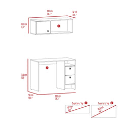 Office Set Budest, Office, Light Oak / Taupe