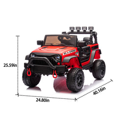 24V Kids Ride On Car W/Parents Remote Control,400W Motor,Four Wheel Suspension,Adjustable speed,USB,MP3,Music,Bluetooth,Large display screen,Power Display,Portable handle,Safety Belt for Kids Aged 3+.