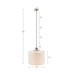Pacific Metal Pendant with Drum Shade