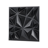 3D Wall Panels 33-Pack 11.81 x 11.81'' PVC 32 Sq.Ft Coverage Diamond Matte Black