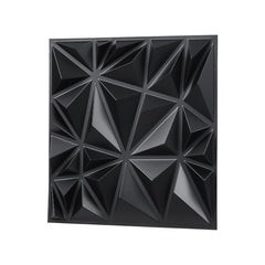 3D Wall Panels 33-Pack 11.81 x 11.81'' PVC 32 Sq.Ft Coverage Diamond Matte Black