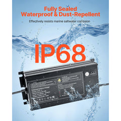 1-Bank 10A 12V Smart Marine Battery Charger Onboard IP68 Waterproof Boat RV