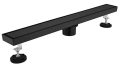 28 Inches Linear Shower Drain with Removable Cover, 304 Stainless Shower Drain Included Hair Strainer and Leveling Feet, Flange