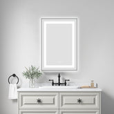 20 x 30 Inch LED Bathroom Mirror with Front and Backlight, Wall Mounted Vanity Mirror with Aluminum Frame, Anti-Fog, Memory, 3 Colors, Stepless Dimmable