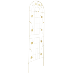 4 Pack Metal Garden Trellis 71" x 19.7" Rustproof Trellis for Climbing Plants Outdoor Flower Support Cream White