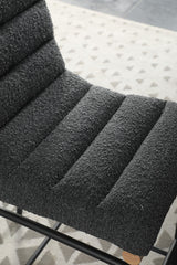 Liana 17.75"W Dark Gray Boucle Fabric Counter Height Chair