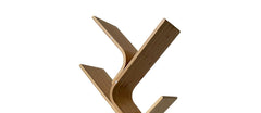 Modern Contemporary Shelf With Diagonal Open Space, Natural