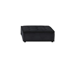 Aveline 40"W Black Velvet Armless Lounge Chair
