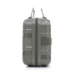14"/20"/24"/28" 4 pcs/set in PP Spinner Wheel Luggage, Carry on Suitcase, Iron Pull Rod, Combination Password Lock, 14" Cosmetic Case (Green)