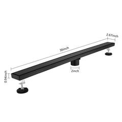 36 Inches Linear Shower Drain, Included Hair Strainer and Leveling Feet