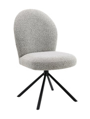 Lawton Gray Boucle Side Chair with Swivel (Set of 2)