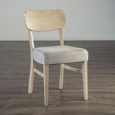 Transitional Style 2pc Side Chair Tapered Legs Contour Back Padded Seat Gray Finish Dining Room