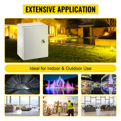 NEMA Steel Enclosure, 10 x 8 x 6'' NEMA 4X Steel Electrical Box, IP66 Waterproof & Dustproof, Outdoor/Indoor Electrical Junction Box, with Mounting Plate