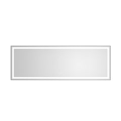 118 x 36 Inch LED Bathroom Mirror with Aluminum Frame, Wall Mounted Vanity Mirror, Anti-Fog, Memory, 3 Colors, Stepless Dimmable