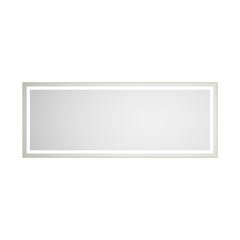 72 x 28 Inch LED Bathroom Mirror with Front and Backlight, Wall Mounted Vanity Mirror with Aluminum Frame, Anti-Fog, Memory, 3 Colors, Stepless Dimmable