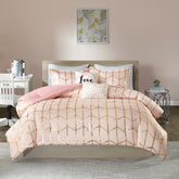 5-Piece King/Cal King 100% Polyester Brushed Microfiber Printed Comforter Set