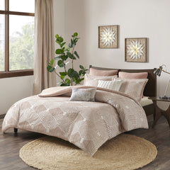 Full/Queen Cotton Jacquard Duvet Cover Set