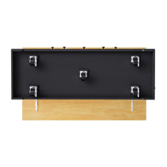 K&K 53inch Large Kitchen Island with 2 Bar Stools, Power Outlet,Door Internal Storage Rack, Kitchen Storage Cart on 5 Wheels with Drop Leaf, 5 Open Side Racks, 3 Drawers,Black (Three Packages)