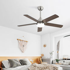 42 Inch Ceiling Fan with Light for Bedroom, Living Room - Remote Control, 3 Color Dimmable LED & Memory Function, Reversible DC motor, 1/4/8H Timer