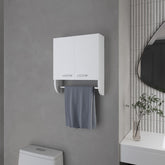 Goodyear Medicine Cabinet in Melamine With a Towel Bar, White