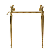 VICI 28" Freestanding Bathroom Console Iron Leg, NO Basin and Faucet, NO Sink Cover and Drain, Gold