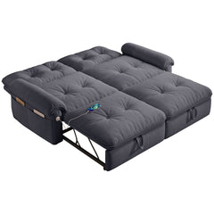 W3820S00027, a 77-inch convertible sofa bed, and a 2-in-1 piece suitable for both sitting and lying. Made of cloud-like fabric, it is applicable to living rooms, bedrooms and apart