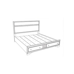 Madrid G02350B-QB Queen Bed , Black
