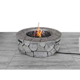 9'' H x 28'' W Fiber Reinforced Concrete Outdoor Fire pit(Stone Gray)