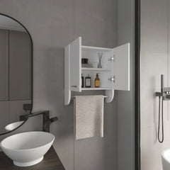 Medicine Cabinet 20.30" H, with 2 Shelves and 2 Doors, White