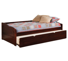 Cherry Finish Traditional Style Daybed With Attached Twin Trundle And Slat Kit Included Cherry Finish