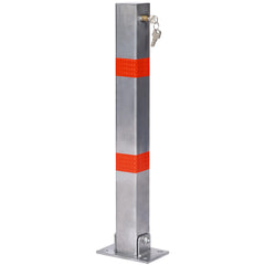 Parking bollard,pole barrier with lock ,car parking protection posts,home garage street decor ,parking barrier Square gray