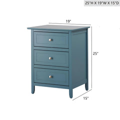 Teal Accent Nightstand For Modern Bedrooms