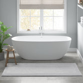 1 PCS 24x60" 100% Cotton Tufted 3000 GSM Reversible Bath Rug Grey