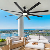 84 In Super Large Black Ceiling Fan with Remote Control