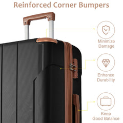 Hardshell ABS Luggage Sets 2 Piece Suitcase Set Expandable with TSA Lock Spinner Wheels for Men Women