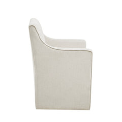 Skirted Dining Arm Chair with Casters